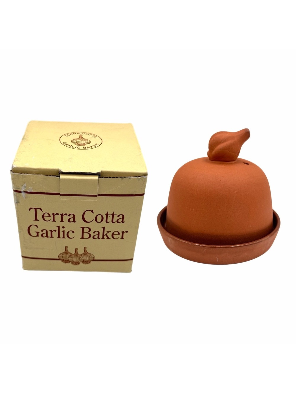Vintage Boston Warehouse Terra Cotta Garlic Baker – In Original Box
